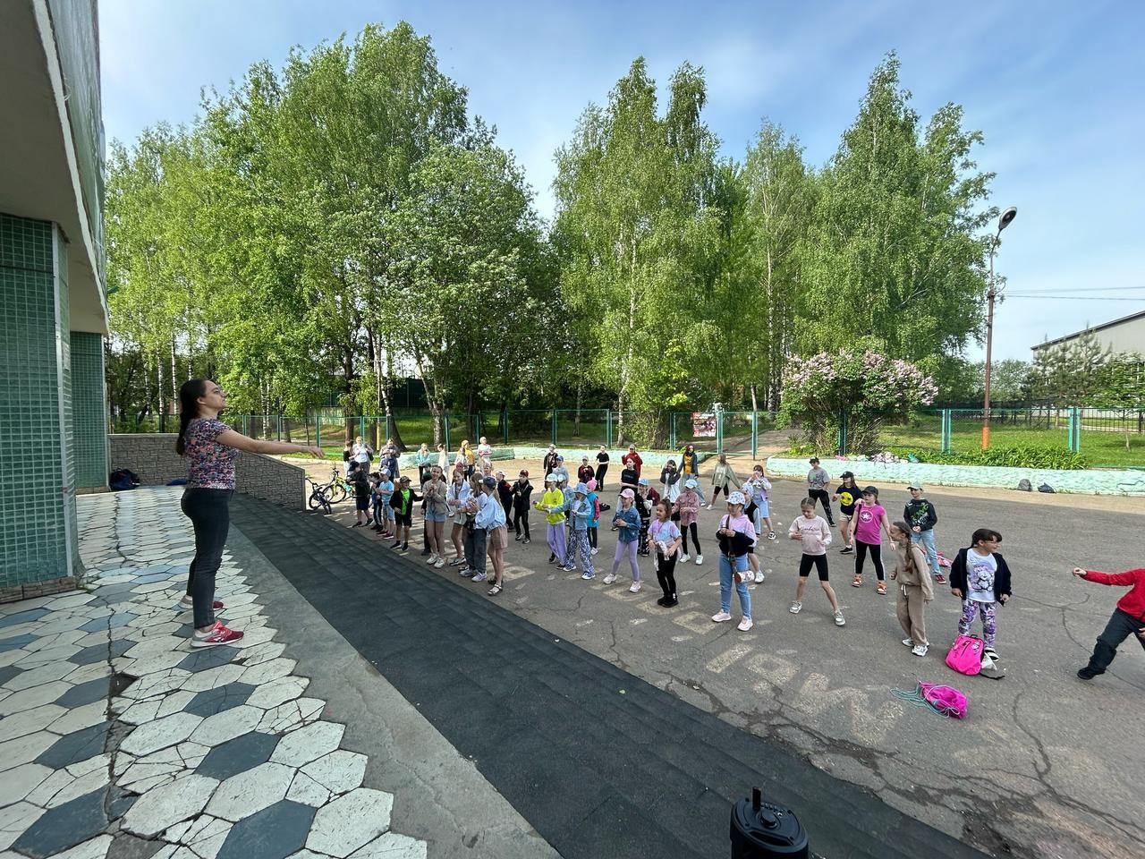 Открытие пришкольного лагеря.